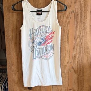 Harley-Davidson White Graphic Tank Top